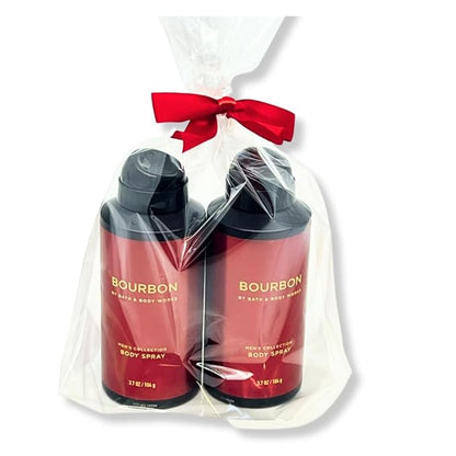 Bath & Body Works Bourbon Body Spray 3.7oz – Gift Pack for Holiday - Men’s Collection – Lot of 2