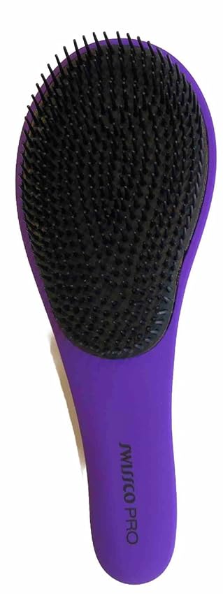 Swissco Pro Soft Touch Ultimate Detangler Hair Brush (Dark Purple)
