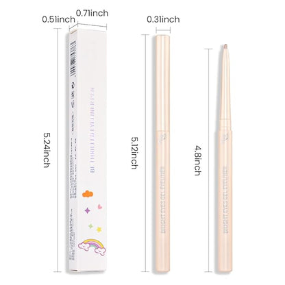 Kaely 1.5mm Skinny Gel Eyeliner Pencil,Shimmer Cat Eye Liner Makeup Pen,Cream Smooth Eyeliner Crayon,delineador de ojos contra el agua,Waterproof Long Lasting 16 Hour Wear,Vegan & Cruelty Free,06