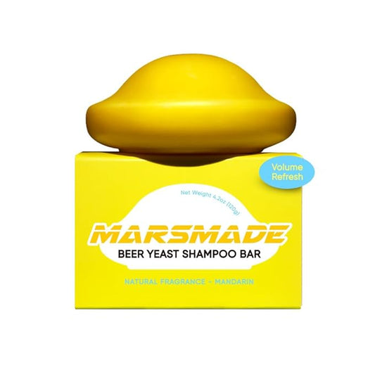 Beer Yeast Shampoo Bar 2.0 - Hydrating & Moisturizing Natural Hair Soap Bar Shampoo for Hair Volume & Scalp Nourishment - Bathing Soap Solid Shampoo for All Hair Types (120g, 4.23oz)