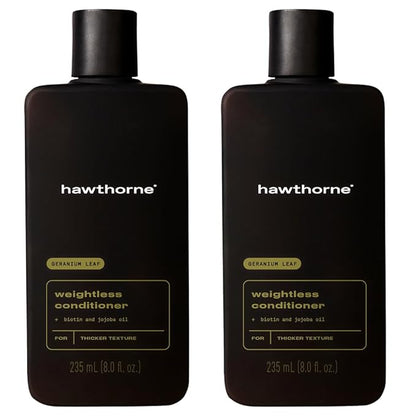 Hawthorne Men's Weightless Conditioner. For Thinning and Thin Hair. Delivers Silky Smooth & Strong Hair with a Weightless Formula. Sulfate-Free, Paraben Free. 8 fl. oz. 2-Pack.