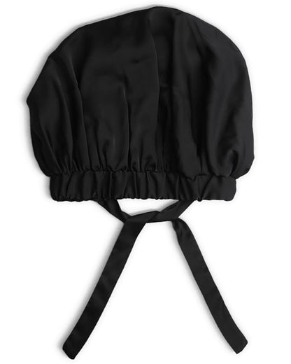 Kitsch XL Satin Bonnet for Sleeping - Softer Than Silk Hair Bonnet for Women - Secure Fit, Adjustable Night Cap for Curly & Textured Hair - Prevents Breakage, Tangles & Thinning - Black