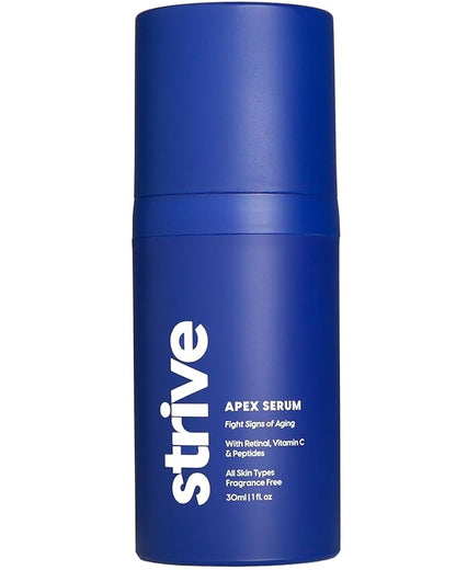 Strive - Apex Anti aging Serum - Retinal, Peptide & Vitamin C Face Serum. Fragrance Free, Anti aging Skin care for Younger, Healthier, Brighter skin - For All Skin Types - 30mL