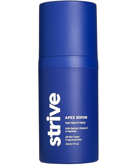 Strive - Apex Anti aging Serum - Retinal, Peptide & Vitamin C Face Serum. Fragrance Free, Anti aging Skin care for Younger, Healthier, Brighter skin - For All Skin Types - 30mL