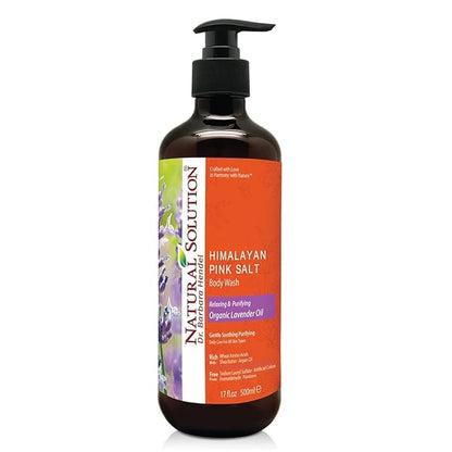 NATURAL SOLUTION Pink Salt Body Wash, Relax & Purifying Body Wash with Organic Lavender Oil - 500 ml