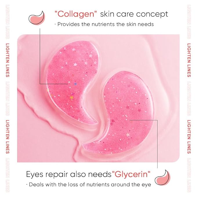 60pcs/30pairs rose hyaluronic acid eye