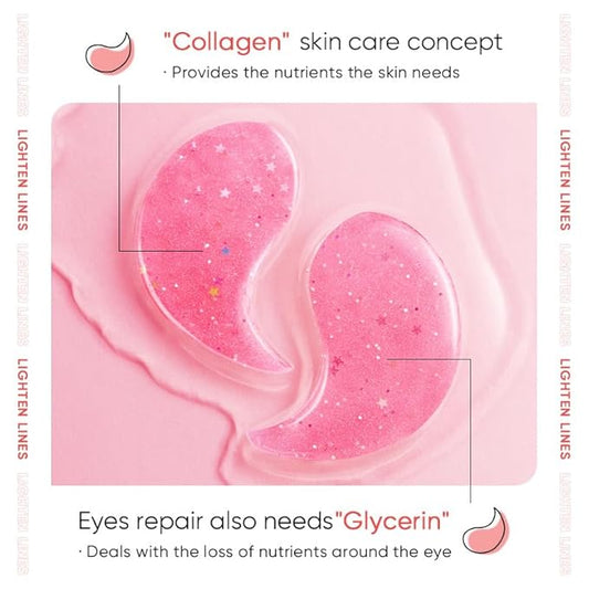 60pcs/30pairs rose hyaluronic acid eye