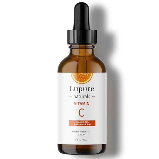Professional Vitamin C Face Serum 20%, Anti Aging Facial Super Vit C Serum with Hyaluronic Acid & Vitamin E for Dark Spots, Skin Care, Christmas Gift & Stocking Stuffers | 2 Fl. Oz