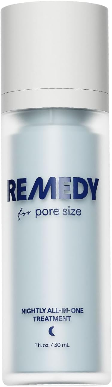 Remedy for Pore Size – Large Pore Minimizer with Retinol, BHA Salicylic Acid, Niacinamide – for Uneven Texture, Pimples, Blackheads, Whiteheads, Sebaceous Filaments – by Dermatologist Dr. Shah