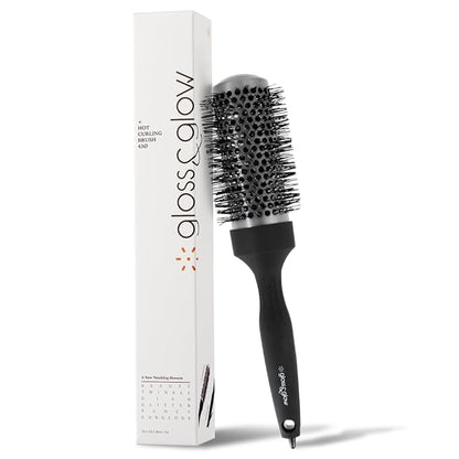 Professional Salon Round Brush with Ceramic Coating for Blow Drying - Salon Blowout Styling. Quick Styling and Voluminous Hair. (1.7 Inch)