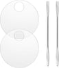 2PCS Makeup Mixing Palette with 2PCS Metal Spatula,