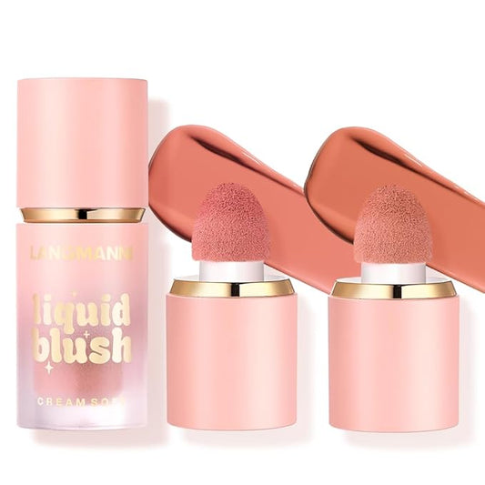 Jolilab Liquid Blush - High Pigment, Long - Lasting, Buildable Color for a Natural Glow（#3+4）