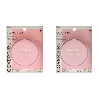 COVERGIRL COVERGIRL Clean Fresh Pressed Powder, Deep, 0.35 Ounce, 220 Deep (99350052598) (Pack of 2)