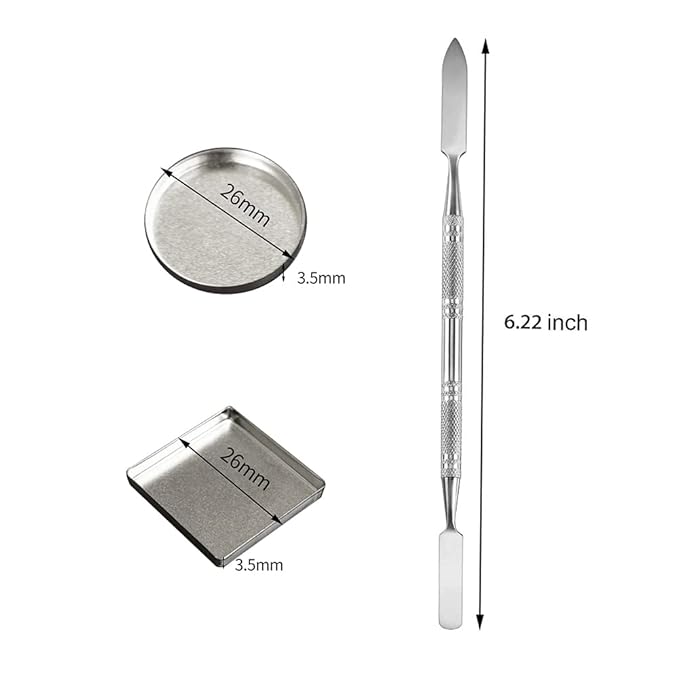 50 Pcs Empty Metal Pans, Makeup Palette Pans