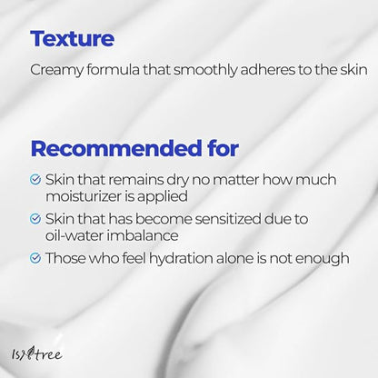ISNTREE Hyaluronic Acid Moist Cream 100ml, 3.38 fl.oz | Korean Skincare | Balances Oil & Moisture | Deep Hydration