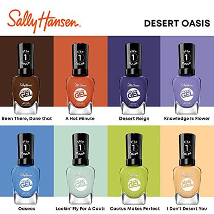Sally Hansen Miracle Gel, Been There, Dune That, Long Lasting, Gel-Like Formula, No UV Lamp Needed, Opaque, Shiny Brown Nail Polish
