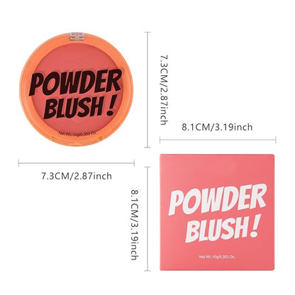 Single Coral Orange Matte Blush for Cheeks Face Blushes Makeup Palette, Rose Bean Monochrome Cream Blushes Palette Makeup for Older Women, Natural Pigmented Paleta de coral anaranjado monocromática 04