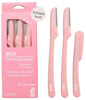 Dermaplaning Tool - Foldable Facial Razor for Women and Men, (3ct) | Womens Facial Peach Fuzz Remover & Eyebrow Trimmer, Dermaplaning Razor, Face Razors for Women, 3 pc (Pink)