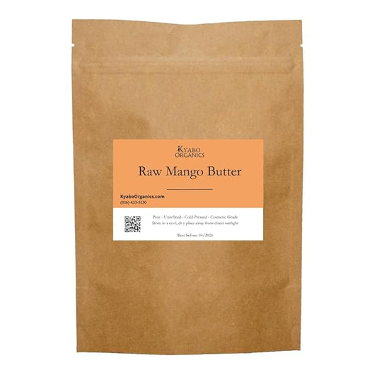 3Lbs MANGO BUTTER PREMIUM Organic Unrefined Raw Virgin 100% Pure Cold Press Grade A Non GMO 100% Natural For Skin BodyCare Beauty Moisturizer DIY For Body Butters, Soap Making,Lotions, Creams…