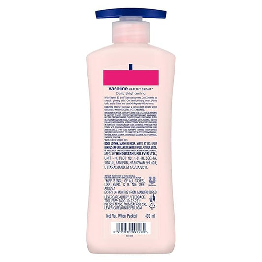 Vaseline Healthy Daily Lotion | With Vitamin b3 Triple Sunscreens | Body Lotion | 400ml (13.52 Fl Oz)