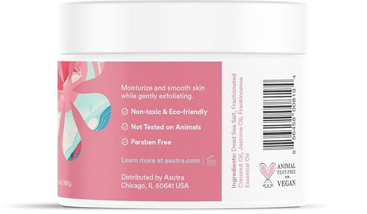 ASUTRA Dead Sea Salts Essential Oil Body Scrub Bundle – 3, Full-Size 16 oz Body Scrubs – Refreshing Jasmine, Sensual Rose, Purifying Peppermint – Ultra Hydrating, Gentle, and Moisturizing