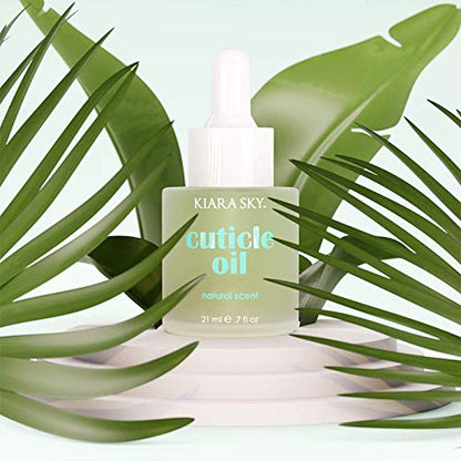 KIARA SKY Hydrating Nail and Cuticle Oil - Stronger Cuticle - Ultra Nourishing Repair Nail Strengthener - Ultimate Nail Growth - Cuticle Oil for Weak Damaged Nails, 7 fl oz (Natural)