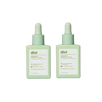 Divi Scalp Serum, Clinically Tested Hair Growth Formula, for Fuller and Thicker Hair - 30ml - 2 Pack