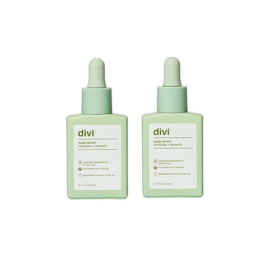 Divi Scalp Serum, Clinically Tested Hair Growth Formula, for Fuller and Thicker Hair - 30ml - 2 Pack