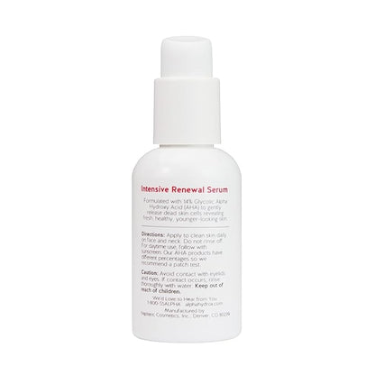 Alpha Skin Care Renewal Serum, 14% Glycolic AHA, Anti-Aging Formula, Reduces Lines & Wrinkles, Alpha Hydroxy Acid Exfoliates & Evens Skin Tones, Rejuvenates & Hydrates, 2 Oz, Pack of 2