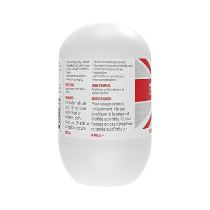 Fresh Kidz Roll On Deodorant for Kids and Teens - Baking Soda and Aluminum-free 24 Hour Protection for Sensitive Skin - Boys "Red" 1.86 fl.oz. (3 Pack)