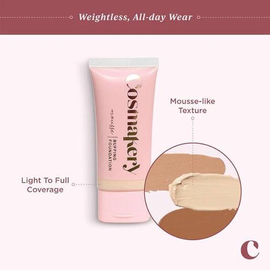 Foundation for Light to Full Coverage - Mousse Cruelty-free (Light)