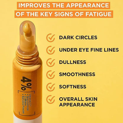 Garnier Eye Cream, With 4% Vitamin C, Brightening Eye Treatment For Dark Circles, Prevents Under Eye Bags And Puffiness, Vitamin C*, 15ml