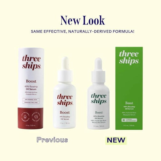 Three Ships Boost 49% Rosehip Oil Serum- Firming Face Serum, Smooths, Hydrates + Protects Skin, Plumps Look of Fine Lines and Reduces Discoloration (1 floz)