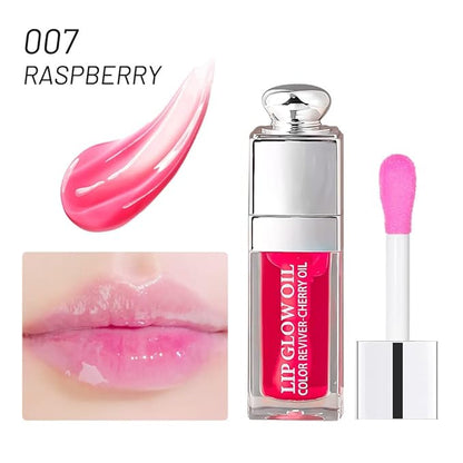 Hydrating Lip Glow Oil, Lip Oil Gloss Transparent Lip 2 OZ