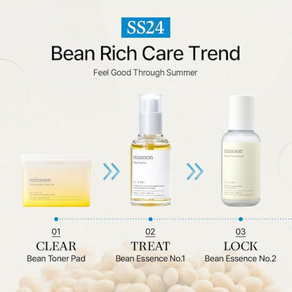 mixsoon Bean Essence Exfoliating Hydrating Korean Skin Care Glass skin Hyaluronic Acid Serum 1.61 Fl Oz (Pack of 1)