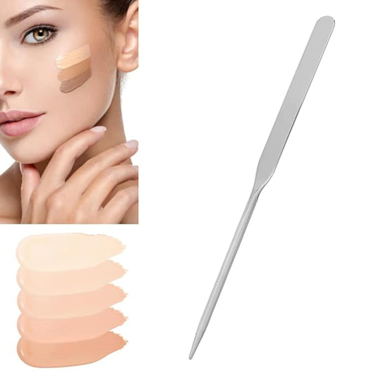 Stainless Steel Makeup Spatula, Liquid Foundation Spatula Stainless Makeup Tool
