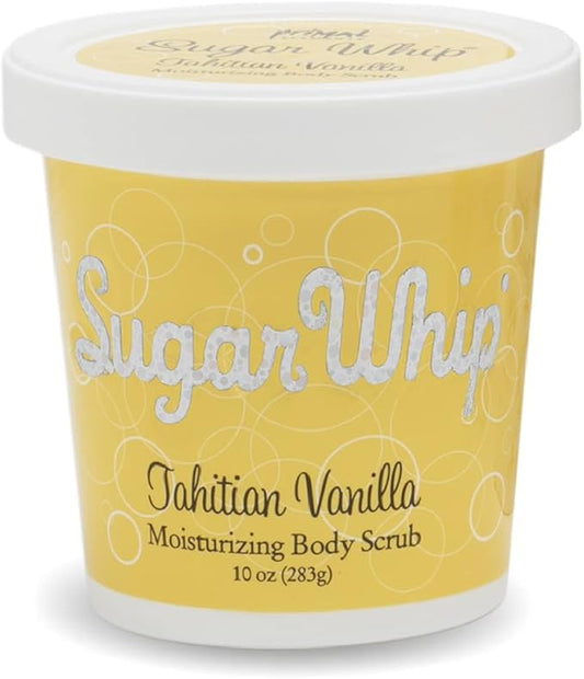 Primal Elements Sugar Scrub, Exfoliating Sugar Whip, Face and Body Cleanser, Moisturizer, Tahitian Vanilla, 10 oz Package
