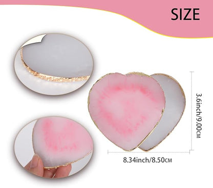 Nail Polish Palette, 2Pcs Resin Nail Art Palette,