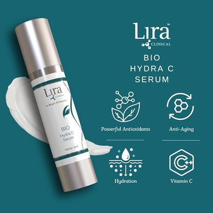 Lira Clinical BIO Hydra C Serum - Vitamin C Serum for Face - Anti Aging Serum with Plant Stem Cell and Antioxidants - Perfect Hydrating Face Serum for Dry Skin, Dehydrated, and Sensitive - 50 ml