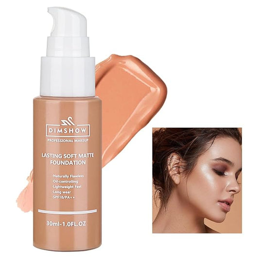 Flawless Matte Liquid Foundation Makeup, Vegan & Cruelty-Free, (08, ) 30ml