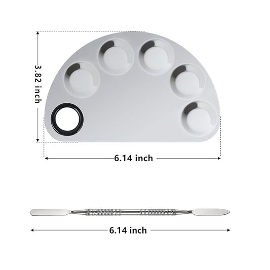 Makeup Mixing Palette, Premium Stainless Steel Cosmetic Makeup