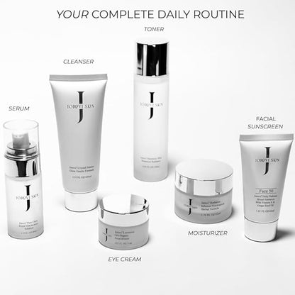 Jorovi Beauty Comprehensive Skincare Set -6- Piece Regimen with Cleanser, Toner, Face Serum, Eye Cream, Facial Moisturizer, and SPF 50 Lotion Kit for Women & Teens (Skin care Gift Set)