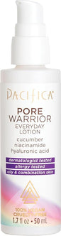 Pacifica Pore Warrior Everyday Face Lotion Acne Fighting - Niacinamide, Cucumber and Hyaluronic Acid1.7 oz