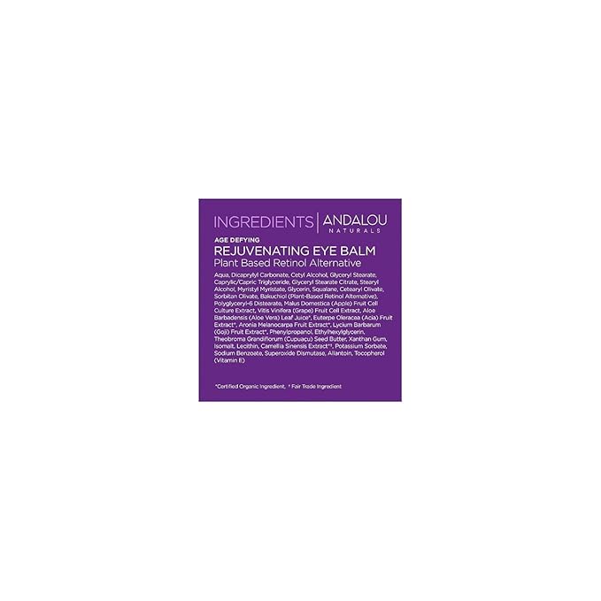 Andalou Naturals Age Defying Plant-Based Retinol Alternative Eye Balm, 0.45 OZ