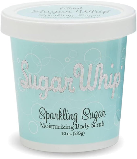 Primal Elements Scrub Exfoliating Whip, Body & Face Cleanser for Silky Smooth, Moisturize All Skin Types, 10 Oz, Sparkling Sugar, 10 Fl Oz