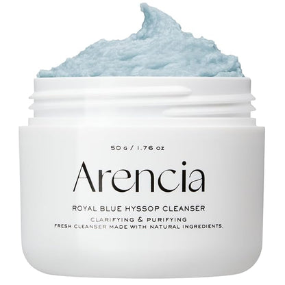 Hyssop Brightening & Deep-Cleansing Face Scrub & Exfoliator - All Skin Types, For Sebaceous Filaments & Blackheads (1.76oz)