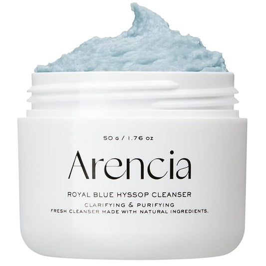 Hyssop Brightening & Deep-Cleansing Face Scrub & Exfoliator - All Skin Types, For Sebaceous Filaments & Blackheads (1.76oz)