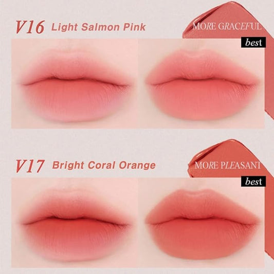 BBIA Last Velvet Tint - Soft & Creamy Matte Finish Lip Stain, Blur Effect with Velvety Texture, Long-Lasting, High Pigment, Lightweight, Non-Drying, Vegan, Korean Lip Makeup (V18 MORE CHEERFUL)