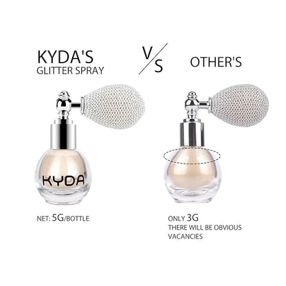 KYDA Highlighter Powder Spray, Glitter High Gloss Spray