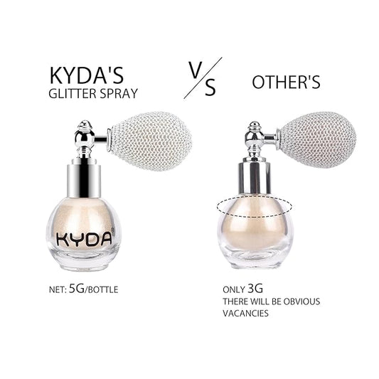 KYDA Highlighter Powder Spray, Glitter High Gloss Spray
